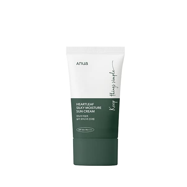 🌿ANUA – Crème Solaire Hydratante Silky Moisture SPF 50+ PA++++